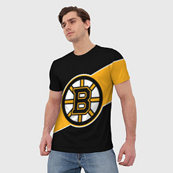 Футболка мужская Бостон Брюинз, Boston Bruins, цвет: 3D-принт — фото 2