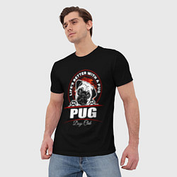 Футболка мужская Мопс Pug, цвет: 3D-принт — фото 2