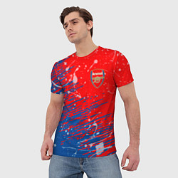 Футболка мужская Arsenal: Фирменные цвета, цвет: 3D-принт — фото 2