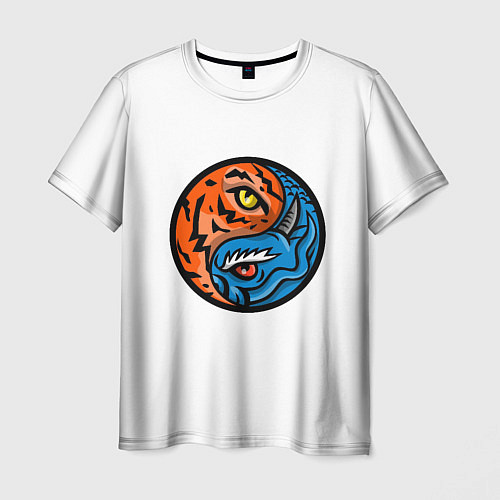 Мужская футболка Драконы Инь Янь / 3D-принт – фото 1