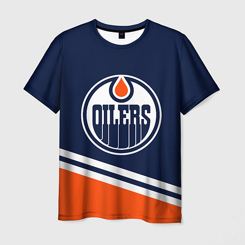 Мужская футболка Edmonton Oilers Эдмонтон Ойлерз / 3D-принт – фото 1