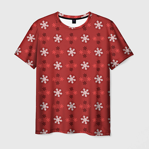 Мужская футболка Snowflakes / 3D-принт – фото 1