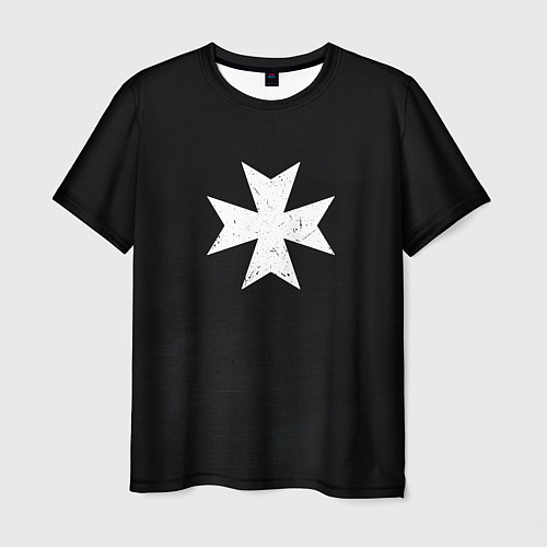 Мужская футболка Черные Храмовники раскраска доспеха / 3D-принт – фото 1