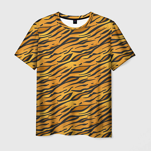 Мужская футболка Тигровый Окрас Tiger / 3D-принт – фото 1