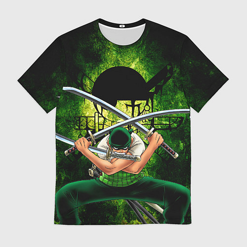 Мужская футболка Зоро Ророноа с катанами Ван пис / 3D-принт – фото 1