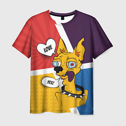 Футболка мужская Comics Пес Dog Love Yes, цвет: 3D-принт