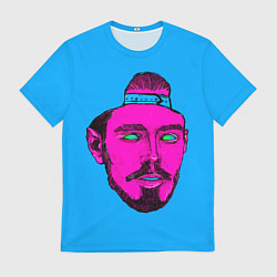 Мужская футболка Многознаал в кепке