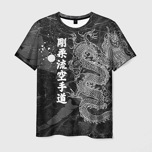 Мужская футболка Токийский Дракон Иероглифы Dragon Japan / 3D-принт – фото 1