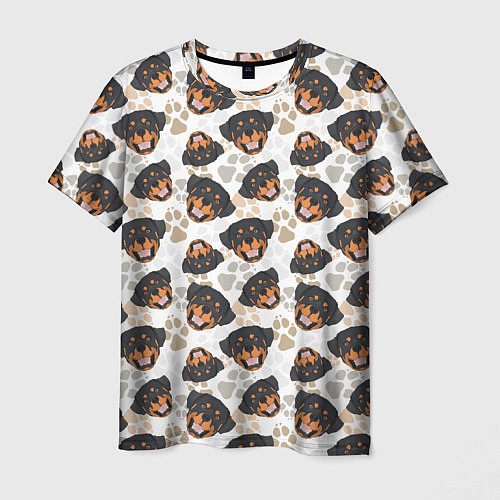 Мужская футболка Собака Ротвейлер Rottweiler / 3D-принт – фото 1