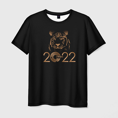 Мужская футболка 2022 Tiger Bronze Theme / 3D-принт – фото 1