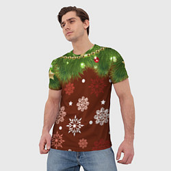 Футболка мужская Зимнее Настроение Елка, цвет: 3D-принт — фото 2