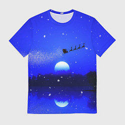 Мужская футболка НОВОГОДНЯЯ НОЧЬ 2022 NIGHT SANTA CLAUS