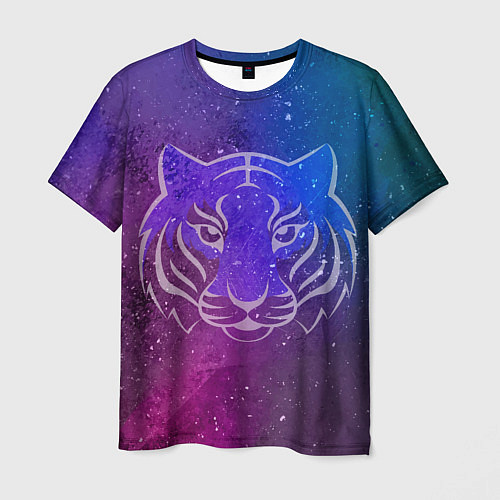 Мужская футболка Космический тигр COSMO / 3D-принт – фото 1