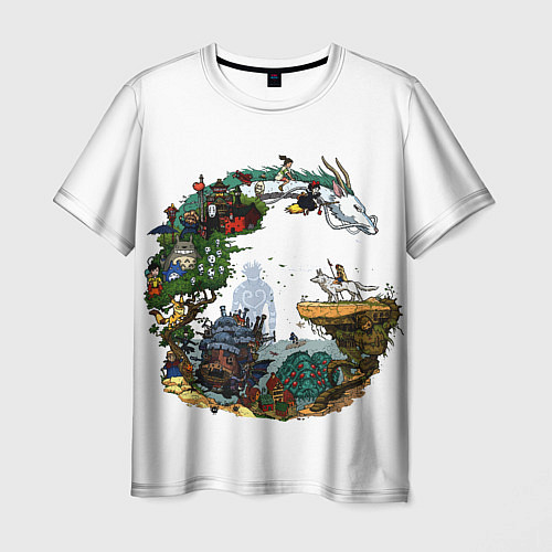 Мужская футболка Миры Хаяо Миядзаки унесенные призраками и другие / 3D-принт – фото 1