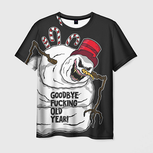 Мужская футболка Goodbye fucking old year / 3D-принт – фото 1