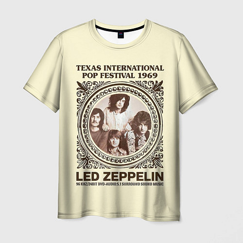 Мужская футболка Led Zeppelin - Texas International Pop Festival 19 / 3D-принт – фото 1