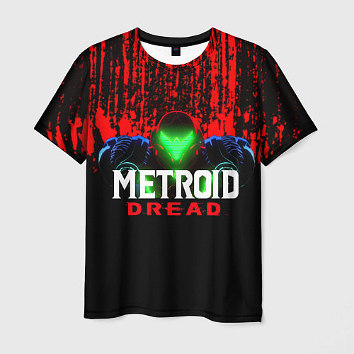 Мужская футболка Metroid Dread Самус Аран и потеки крови / 3D-принт – фото 1