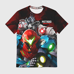 Футболка мужская Metroid Dread - Samus Aran, EMMI, Raven Beak, цвет: 3D-принт