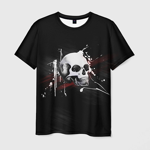 Мужская футболка Череп Красно-черный / 3D-принт – фото 1