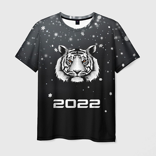 Мужская футболка Новогодний тигр символ 2022 / 3D-принт – фото 1