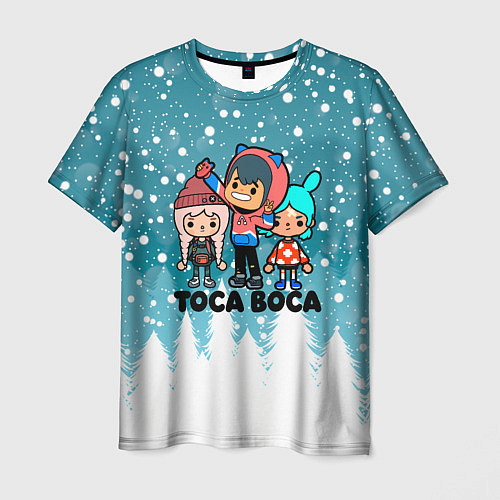 Мужская футболка Новогодний Toca Boca / 3D-принт – фото 1
