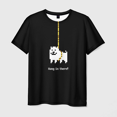 Мужская футболка UNDERTALE DOG НА КАНАТЕ / 3D-принт – фото 1