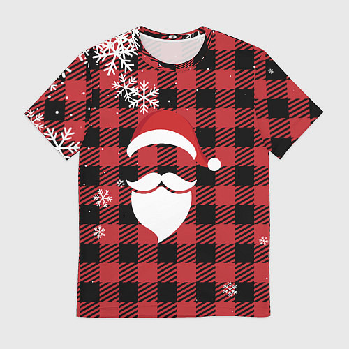 Мужская футболка Новогодний Санта / 3D-принт – фото 1