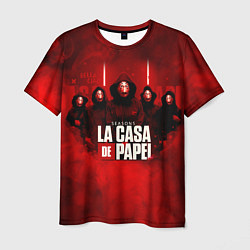 Футболка мужская БУМАЖНЫЙ ДОМ - LA CASA DE PAPEL - BELLA CIAO, цвет: 3D-принт