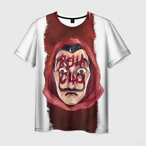 Мужская футболка BELLA CIAO БУМАЖНЫЙ ДОМ - LA CASA DE PAPEL / 3D-принт – фото 1