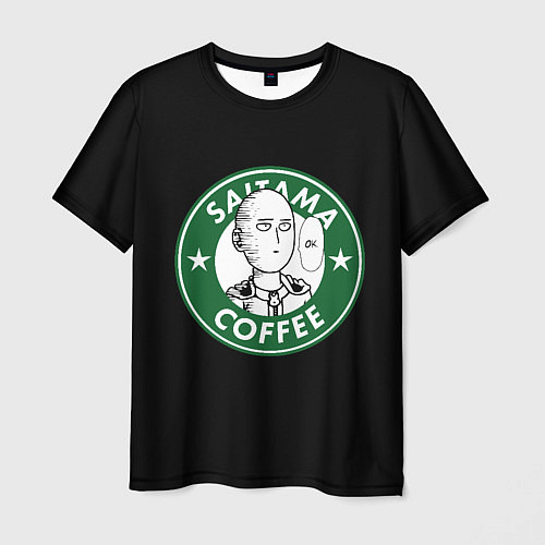 Мужская футболка ONE-PUNCH MAN OK COFFEE / 3D-принт – фото 1