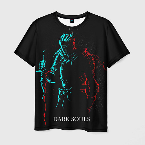 Мужская футболка Dark Souls NEON Силуэт / 3D-принт – фото 1