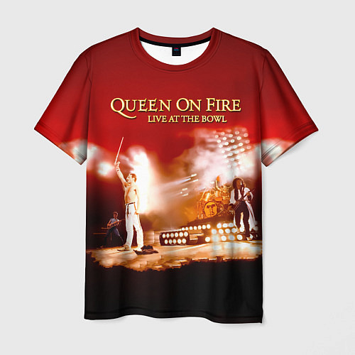 Мужская футболка Queen on Fire - Live at the Bowl / 3D-принт – фото 1