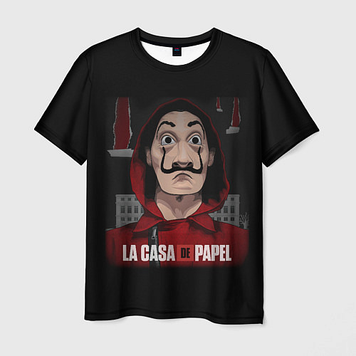 Мужская футболка БУМАЖНЫЙ ДОМ СЕРИАЛ LA CASA DE PAPEL / 3D-принт – фото 1