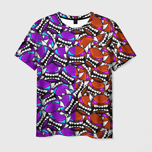 Мужская футболка Geometry Dash: Pattern / 3D-принт – фото 1