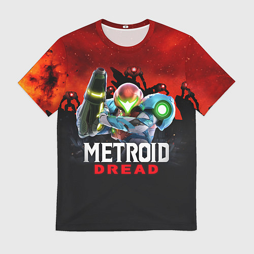 Мужская футболка Space Fight Metroid Dread / 3D-принт – фото 1