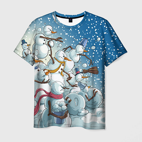 Мужская футболка Боевые снеговики: атака / 3D-принт – фото 1