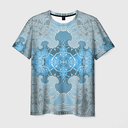 Мужская футболка Коллекция Фрактальная мозаика Голубой 292-6-n / 3D-принт – фото 1