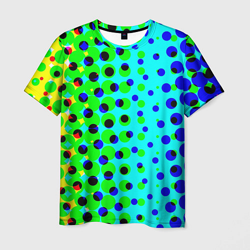 Мужская футболка Цветная кислота / 3D-принт – фото 1