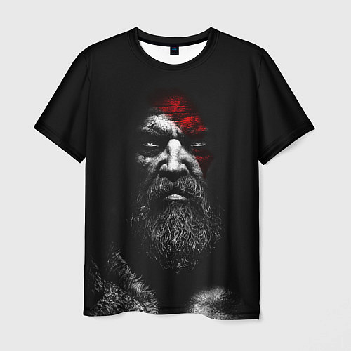 Мужская футболка ЛИЦО КРАТОСА, БОГ ВОЙНЫ GOD OF WAR / 3D-принт – фото 1