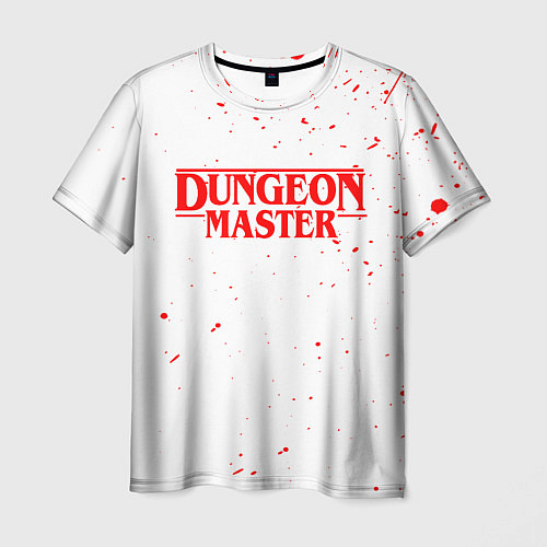 Мужская футболка DUNGEON MASTER BLOOD ГАЧИМУЧИ БЕЛЫЙ / 3D-принт – фото 1