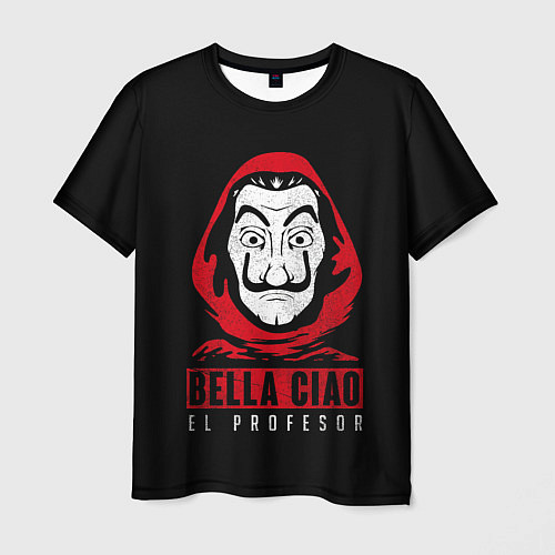 Мужская футболка BELLA CIAO EL PROFESOR / 3D-принт – фото 1