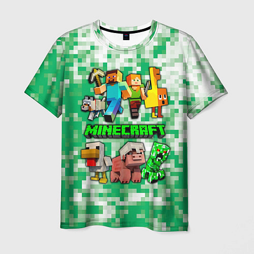 Мужская футболка Minecraft персонажи мобы / 3D-принт – фото 1