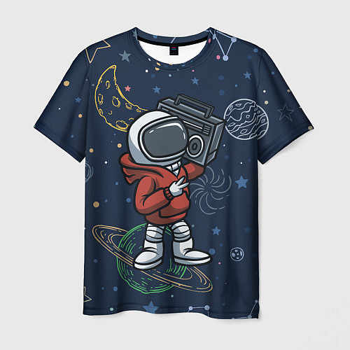 Мужская футболка КОСМИЧЕСКАЯ МУЗЫКА SPACE MUSIC / 3D-принт – фото 1
