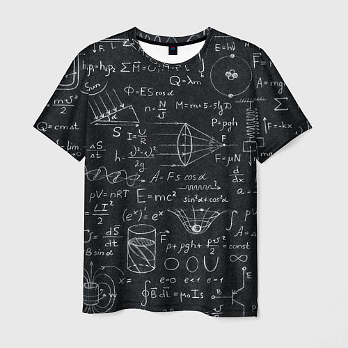 Мужская футболка РАЗНЫЕ ФОРМУЛЫ НАУКА / 3D-принт – фото 1