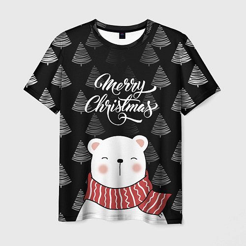 Мужская футболка MERRY CHRISTMAS BEARS / 3D-принт – фото 1