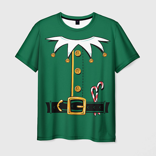 Мужская футболка Christmas Elf Outfit / 3D-принт – фото 1