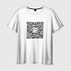 Футболка мужская Я QR-кот, гуляю где вздумается!, цвет: 3D-принт