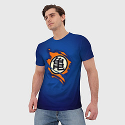 Футболка мужская Рваный логотип Гоку Dragon Ball, цвет: 3D-принт — фото 2