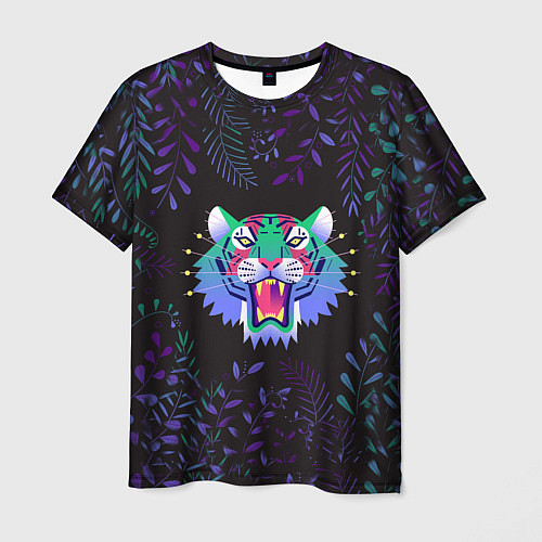 Мужская футболка Водяной тигр 2022 рык тигра / 3D-принт – фото 1