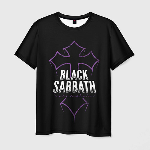 Мужская футболка Black Sabbat Cross / 3D-принт – фото 1